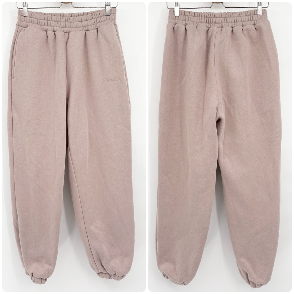 Comfrt Womens Signature Bark Fleece Relaxed Cozy Oversized Jogger Sweatpants M - Picture 2 of 6